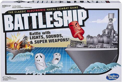Hasbro Gaming Battleship Electronic Board Game, Strategy Board Games for Kids, Family Games for 1-2 Players, Electronic Battle Games, Ages 8 and Up in Saudi Arabia