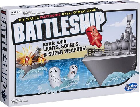 Hasbro Gaming Battleship Electronic Board Game, Strategy Board Games for Kids, Family Games for 1-2 Players, Electronic Battle Games, Ages 8 and Up in Saudi Arabia