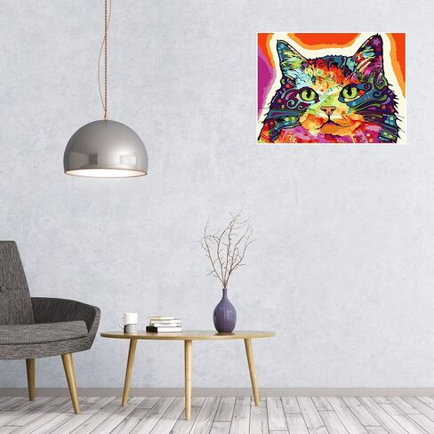 Oil Painting Paint by Number Kit for Adults, Colorful Animal Paint by Numbers for Kids, 16 x 20 inch (Color Mouse, Without Frame) in Kuwait