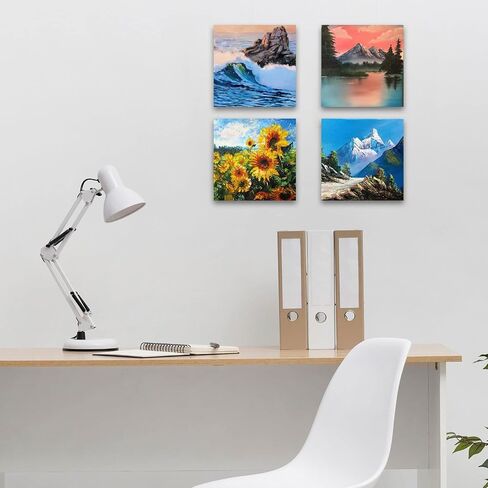 ABuff 15 Pack Wood Panels 6x6 Wood Panel Boards Unfinished Wood Canvas Boards for Painting, Square Wooden Panels for Painting Crafts, Pouring, Arts Use with Oils, Acrylics in Saudi Arabia