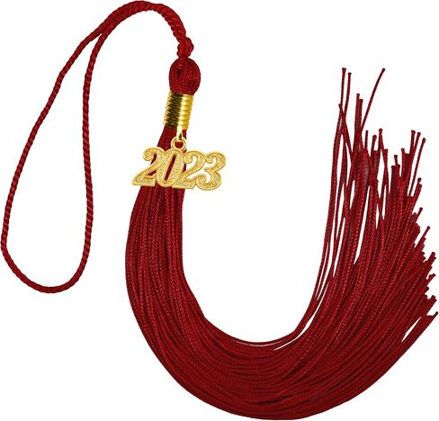 شرابة التخرج أحادية ومتعددة الألوان من GraduationMall مع حلية عام 2023 مقاس 9 بوصات in Kuwait