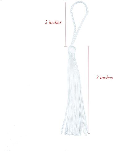 100Pcs 5 Inch Handmade Silky Tassels for Decor, Bookmarks(Skin Pink) in Kuwait
