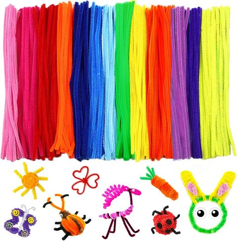 Glitter Creative Arts Chenille Stem Class Pack,6 mm x 12 Inch, Pack of 100 (Blue) in Kuwait