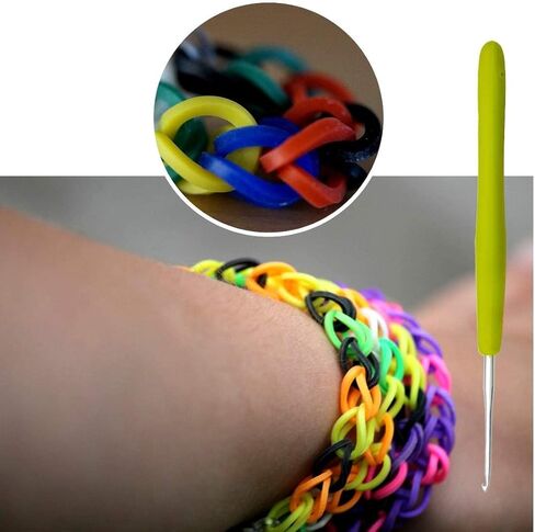 خطافات كروشيه كريم مافن 2 مم بمقابض مريحة للأيدي المصابة بالتهاب المفاصل. خطاف كروشيه طويل جدًا لجميع أنواع المطاط والخيوط (2 مم) in Kuwait