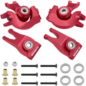 OGUNKE RC Aluminum Front Steering Block&Caster Block and Rear Hub with Ball Bearings Upgrade Parts for 1/10 Arrma Senton Granite Typhon BigRock (Blue) in Kuwait
