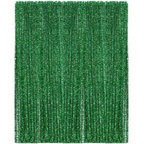 100 قطعة من منظفات الأنابيب الخضراء اللامعة من شانيل للحرف اليدوية والفنون وحفلات الزفاف والمنزل والحفلات وتزيين العطلات 6 مم × 12 بوصة (أخضر لامع) in Kuwait