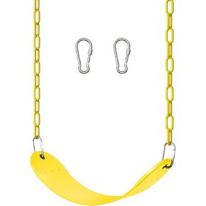 EVA Soft Plastic Swing Set, AGPTEK Swing Seat with 66 Inch Heavy-Duty Rust-Resistant Chains-Black in Kuwait