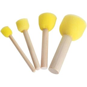 12pcs 4 Sizes Round Paint Foam Sponge Brush Set Painting Tools Sponge Stippler Set for Painting Crafts and DIY in Kuwait