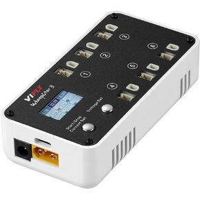 VIFLY WhoopStor V3 6 Ports 1S LiPo Battery Storage Charger and Discharger with LCD Display Tiny Whoop Charger with PH2.0 and BT2.0 Connectors in Saudi Arabia