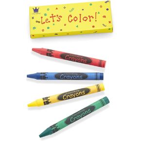 CrayonKing 50 Sets of 4-Packs in Box (200 total bulk Crayons) Restaurants, Party Favors, Birthdays, School Teachers & Kids Coloring Non-Toxic Crayons