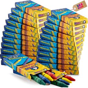 Bulk Crayons (576 Count) Party Favors & Classrooms, 144 Packs of 4 Colors in Saudi Arabia