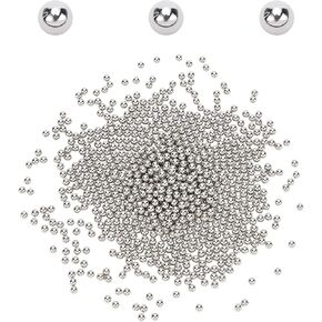 SUPERFINDINGS About 5500Pcs Stainless Steel Polished Beads 3mm Round Tumbling Media Pins Burnishing Media Shot for Rust Removal,Rough Polishing,Precsion Polishing,Jewelry Polishing