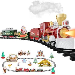 مجموعة قطار عيد الميلاد من سوبديكس، قطار التحكم عن بعد مع البخار والصوت والضوء، لعبة قطار كهربائي مع قاطرة وسيارات ومسارات، رائعة للفتيات والفتيان 3 4 5 6 7 8 سنوات فما فوق in Kuwait
