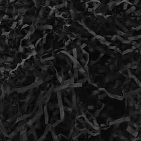 0.5 LB Black Crinkle Cut Paper Shred Filler, Shredded Paper for Gift Baskets, Crinkle Paper for Gift Wrapping
