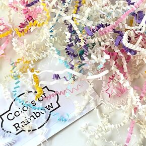 Colors of Rainbow - 3 oz - Gold & Pink - Mixed Color Shred Filler Crinkle Cut Paper for luxury Gift Box Filler Gift Basket Stuffing Shipping Packaging Craft Party Favor Bags (Gold & Pink) in Kuwait