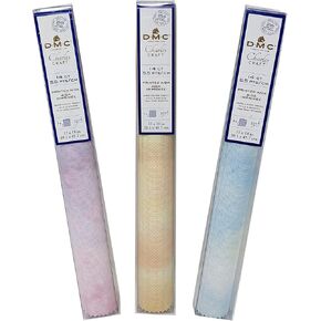 Printed Aida Cloth Bundle, 3 Mottled Colors Include Dew, Sunset & Sand, 14 ct. Plus Decorative 'needleworker' Sticker in Kuwait