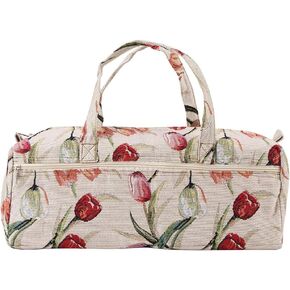 Yarn Organizer Bag, Household Fabric Knitting Bag Needles Yarn StorageBag Sewing Accessories Organizer for Sewing, Paper(rose jacquard)
