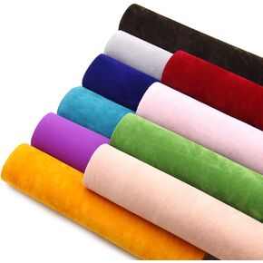 David accessories Flower Butterfly Bump texture Faux Leather Sheet 7 Pcs 7.7" x 12.9" (20 cm x 33 cm) Assorted Colors for DIY Bags Wallet Glasses Cloth Craft Projects (A)