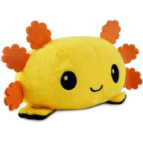 TeeTurtle - The Original Reversible Axolotl Plushie - Blue + Black - Cute Sensory Fidget Stuffed Animals That Show Your Mood 4 inch in Kuwait