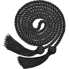TecUnite Graduation Cords Honor 2025 Polyester Yarn Honor Cord with Tassels for Bachelor Gown for 2025 Graduation Students(Red with White)