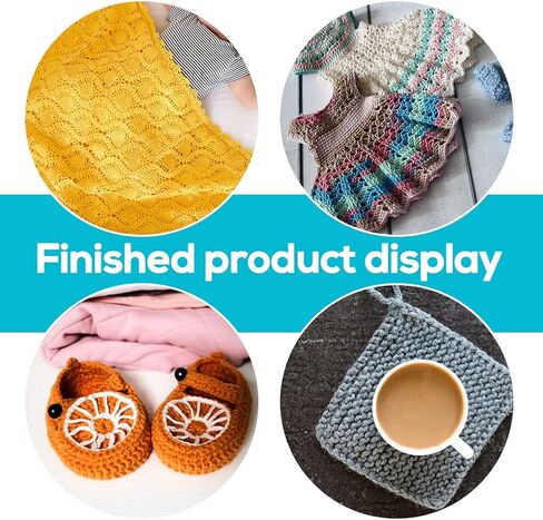 uoou 80 جهاز كمبيوتر شخصي الكروشيه السنانير مجموعة للمبتدئين، الكروشيه السنانير عدة الكروشيه مع حالة التخزين، إبر الحياكة المريحة إبر حادة، علامة غرزة الحياكة اليدوية أدوات الفن الحرفية للمبتدئين، برتقالي in Kuwait