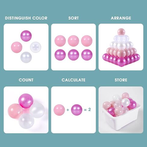 Ball Pit Balls Plastic Balls for Ball Pit Phathalate Free BPA Free Plastic Balls 100pcs 2.2" Set for Toddlers for Play Tent Tunnel in Saudi Arabia