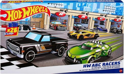 Hot Wheels ABC Racers, 26 Cars in 1:64 Scale with Letters of The Alphabet, Learn to Spell & Read with Hot Wheels Toy Cars in Saudi Arabia