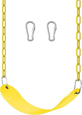 EVA Soft Plastic Swing Set, AGPTEK Swing Seat with 66 Inch Heavy-Duty Rust-Resistant Chains-Black in Kuwait