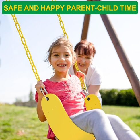 EVA Soft Plastic Swing Set, AGPTEK Swing Seat with 66 Inch Heavy-Duty Rust-Resistant Chains-Black in Kuwait
