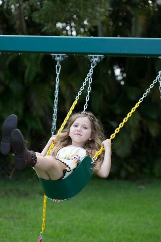 New Bounce Swing Seat - Swing Set Accessories for Outside, with Heavy Duty Rust-Proof Chain Coated in Thick Plastic for Safety and Comfort, Green, (1 Pack) in Kuwait