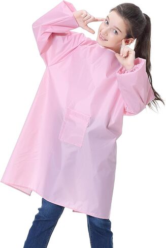 Royar beauty Kids Art Smock، مريلة مقاومة للماء مع جيب للأطفال، مريلة رسم فنية بأكمام طويلة in Saudi Arabia