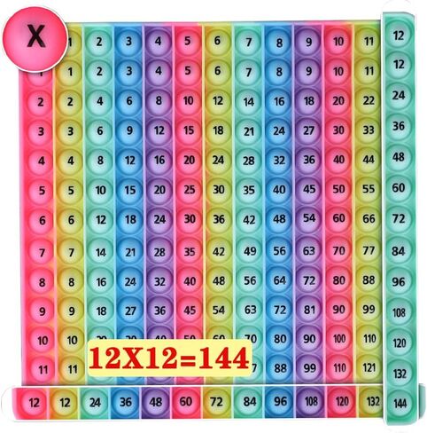 12x12 Digital Multiplication Table Game Flash Cards 3rd Grade Fidget Math Toy, DK-SIMINA Toys for Learning Multiplication Tables, Stress Relief Toys in Kuwait