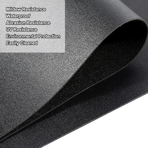Butarfe Soft Synthetic Fabric Material, Waterproof Marine Vinyl Faux Leather Sheets, 1.0mm Thick Upholstery Leather Durable Replacement Renovate for Car seat Furniture Sofa DIY (54inch x 36inch,Black) in Kuwait