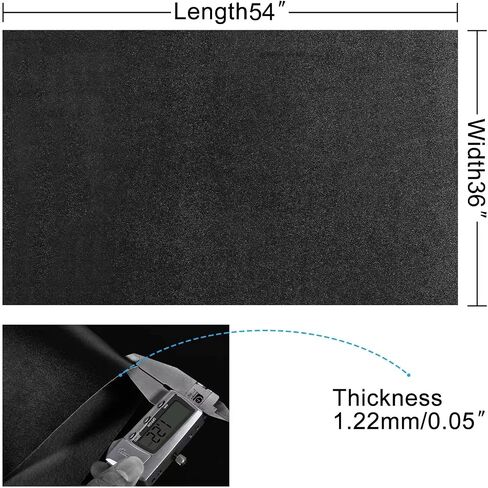 Butarfe Soft Synthetic Fabric Material, Waterproof Marine Vinyl Faux Leather Sheets, 1.0mm Thick Upholstery Leather Durable Replacement Renovate for Car seat Furniture Sofa DIY (54inch x 36inch,Black) in Kuwait
