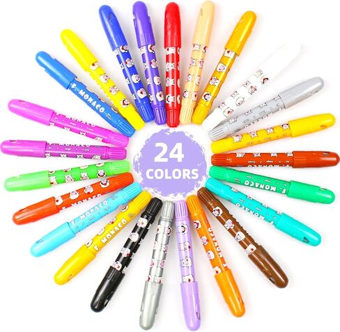 Lebze 12 Colors Kids Crayons, Non Toxic Silky, Jumbo Washable Coloring Tool, Large Size for Children, Safe Art School Supplies for Boys & Girls Flower Monaco in Saudi Arabia