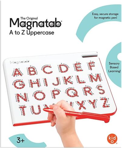 Magnatab — أحرف كبيرة من الألف إلى الياء — نشاط للمتعة والتعلم — نشاط حسي — للأعمار من 3 سنوات فما فوق، بلاستيك in Kuwait