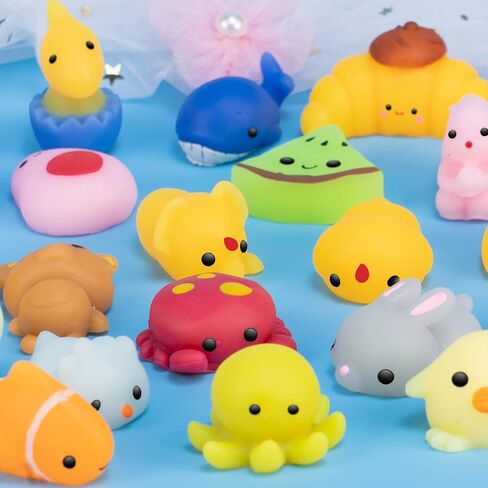 Dioju 200 Pcs Mochi Squishy Toy, Mini Kawaii Squishies Bulk Sensory Fidget Toys Goody Bag Party Favors for Kids, Classroom Prizes Pinata Filler Carnival Stocking Stuffers Christmas Birthday Gifts in Kuwait
