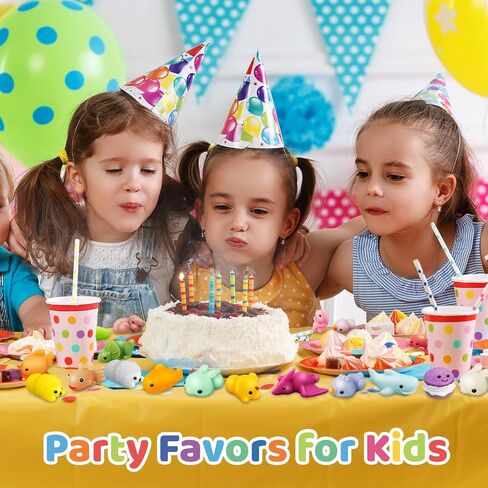 Dioju 200 Pcs Mochi Squishy Toy, Mini Kawaii Squishies Bulk Sensory Fidget Toys Goody Bag Party Favors for Kids, Classroom Prizes Pinata Filler Carnival Stocking Stuffers Christmas Birthday Gifts in Kuwait