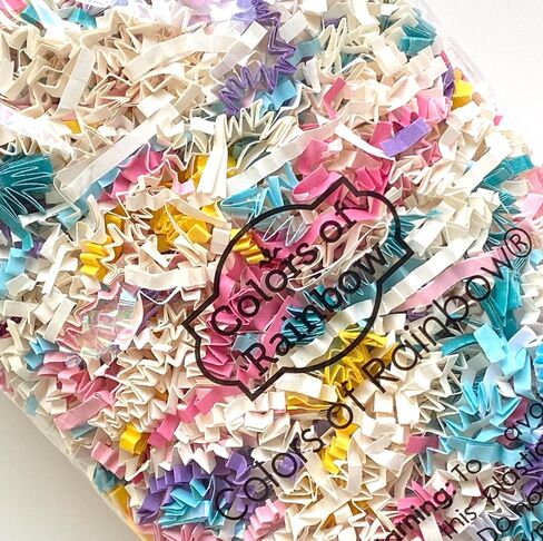 Colors of Rainbow - 3 oz - Gold & Pink - Mixed Color Shred Filler Crinkle Cut Paper for luxury Gift Box Filler Gift Basket Stuffing Shipping Packaging Craft Party Favor Bags (Gold & Pink) in Kuwait