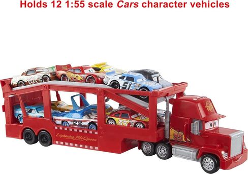 Mattel Disney Pixar Cars Mack Hauler, 13-inch Toy Transporter Truck with Ramp & Carry Storage for 12 Vehicles, Gift for Kids Ages 4 Years Old & Up in Saudi Arabia
