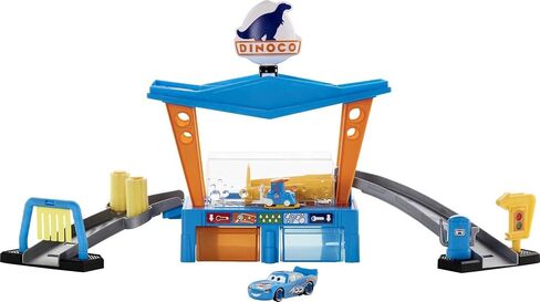 Mattel Disney Pixar Cars Color Change Dinoco Car Wash Playset with Pitty and Exclusive Lightning McQueen Vehicle, Interactive Water Play Toy for Kids Age 4 Years and Older (Amazon Exclusive) in Saudi Arabia