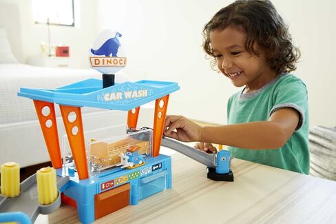 Mattel Disney Pixar Cars Color Change Dinoco Car Wash Playset with Pitty and Exclusive Lightning McQueen Vehicle, Interactive Water Play Toy for Kids Age 4 Years and Older (Amazon Exclusive) in Saudi Arabia