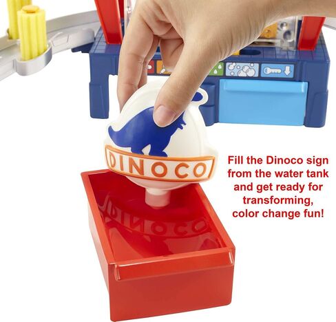 Mattel Disney Pixar Cars Color Change Dinoco Car Wash Playset with Pitty and Exclusive Lightning McQueen Vehicle, Interactive Water Play Toy for Kids Age 4 Years and Older (Amazon Exclusive) in Saudi Arabia