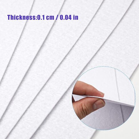 12 Sheets Self Adhesive Felt Sheets, 7.9x11.8inch Sticky Back Felt Sheets for Crafts Felt Drawer Liner for Jewelry Box Drawer DIY Crafts (White) in Kuwait