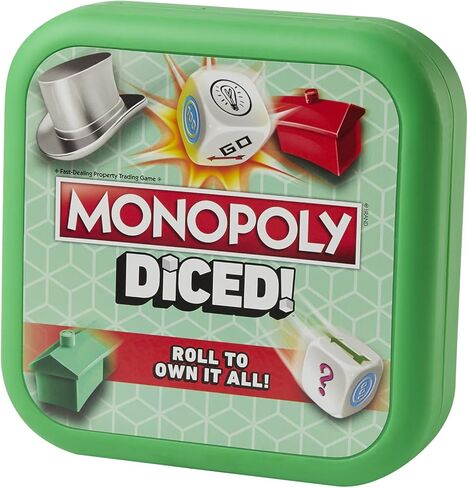 Hasbro Gaming Monopoly Diced Game, Easy to Learn Game, Quick Game, Portable Travel Board Game, Fast Game for Kids Ages 8 and Up in Saudi Arabia