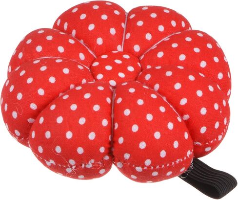 HARFINGTON Wrist Pin Cushion Pumpkin Needle Sewing Pincushion Pin Holder with Elastic Wrist Belt Fit All Wrist Sizes for Sewing Quilting Needlework DIY Crafts, Red in Kuwait