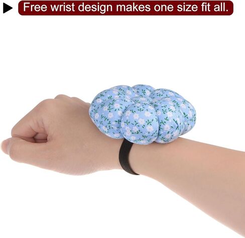 HARFINGTON Wrist Pin Cushion Pumpkin Needle Sewing Pincushion Pin Holder with Elastic Wrist Belt Fit All Wrist Sizes for Sewing Quilting Needlework DIY Crafts, Red in Kuwait