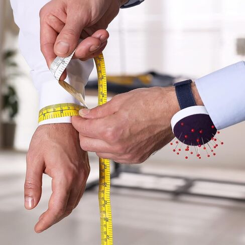 HARFINGTON Wrist Pin Cushion Pumpkin Needle Sewing Pincushion Pin Holder with Elastic Wrist Belt Fit All Wrist Sizes for Sewing Quilting Needlework DIY Crafts, Red in Kuwait