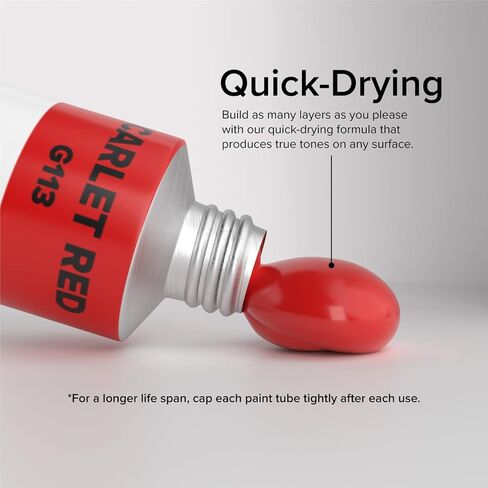 GenCrafts Gouache Paint 50 Colors 12 ml/ 0.406 oz. - Quality Non Toxic Pigment Paints for Canvas, Fabric, Crafts, and More in Kuwait