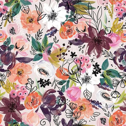 كولورز اوف رينبو مناديل ورقية مطبوعة بشكل جميل (50 ورقة، 20 انش × 14.5 انش) لتغليف الهدايا وشنط الهدايا وتزيين الحفلات والمشاريع اليدوية (غصين وخيوط) in Kuwait